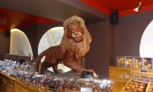 Lion en chocolat Maison Larnicol