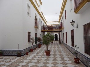 Le patio de notre immeuble à Chipiona