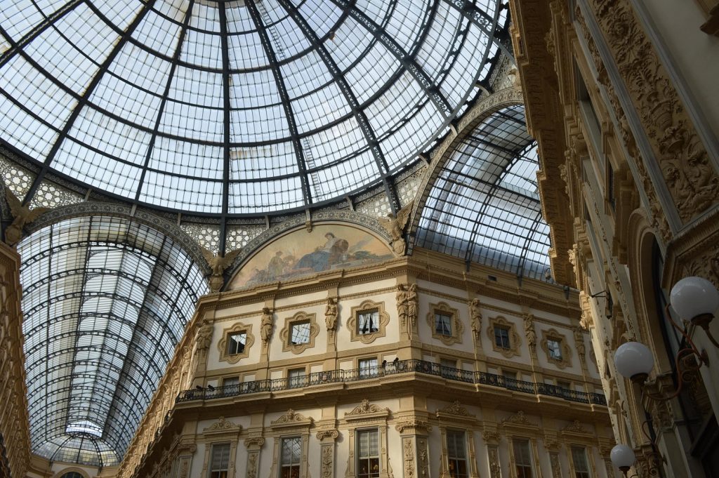 famille nomade digitale à Milan -La galerie Vittorio Emanuele II