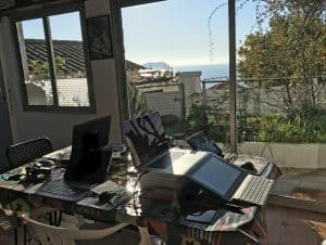 Nos "bureaux" au Pradet ce mois-ci