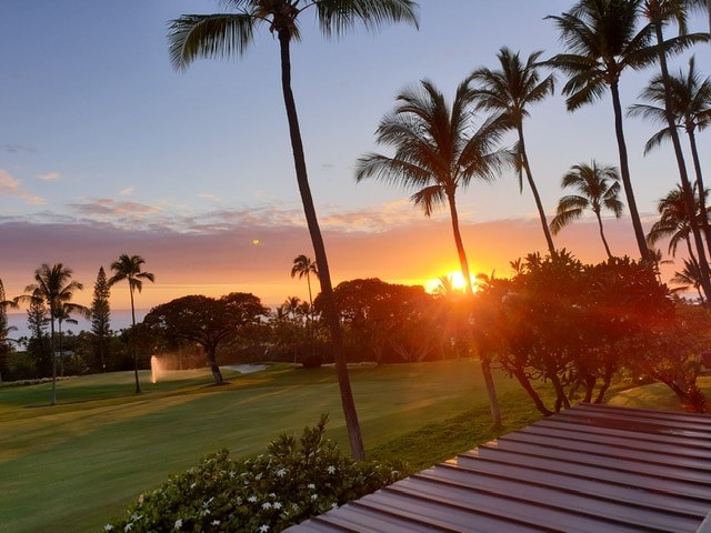 Coucher de soleil à Kona hawaii