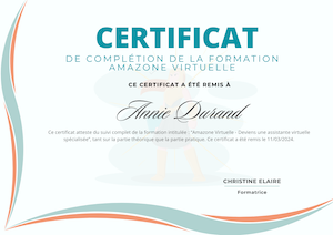certificat assistante virtuelle